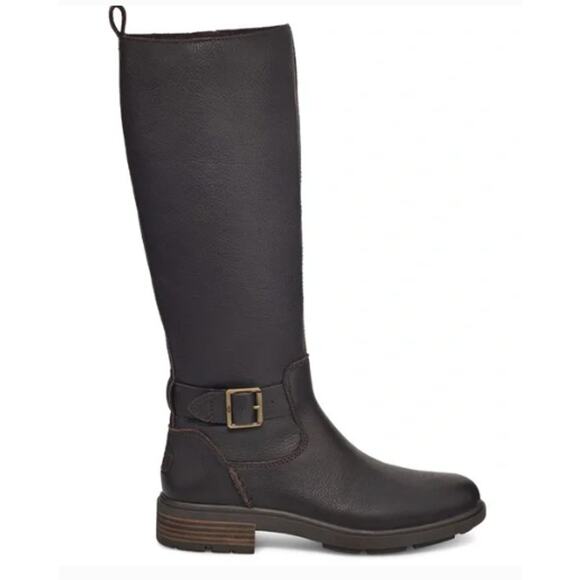 UGG 1123491 Harrison Brown Leather Waterproof Tall Boots Riding Equestrian, 8.5 - Picture 1 of 13